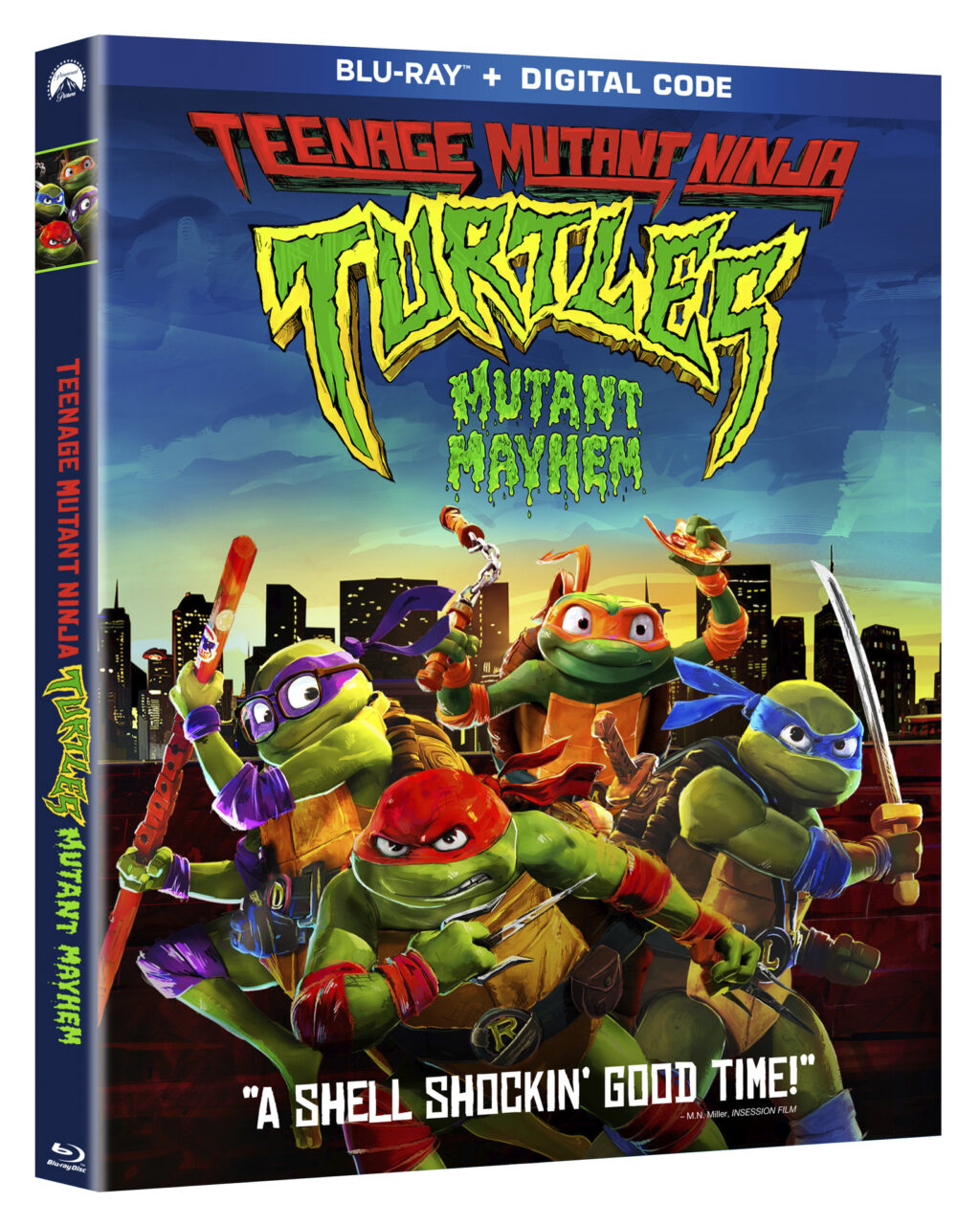 Teenage Mutant Ninja Turtles Mutant Mayhem Blu-Ray Combo pack cover (Paramount Home Entertainment)