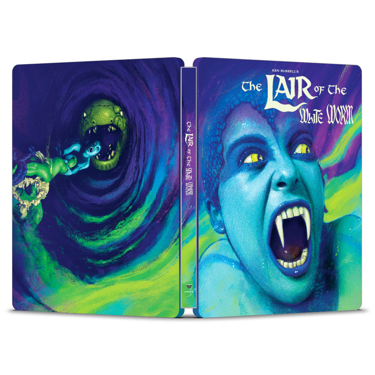 The Lair Of The White Worm Blu-Ray Steelbook cover (Lionsgate)