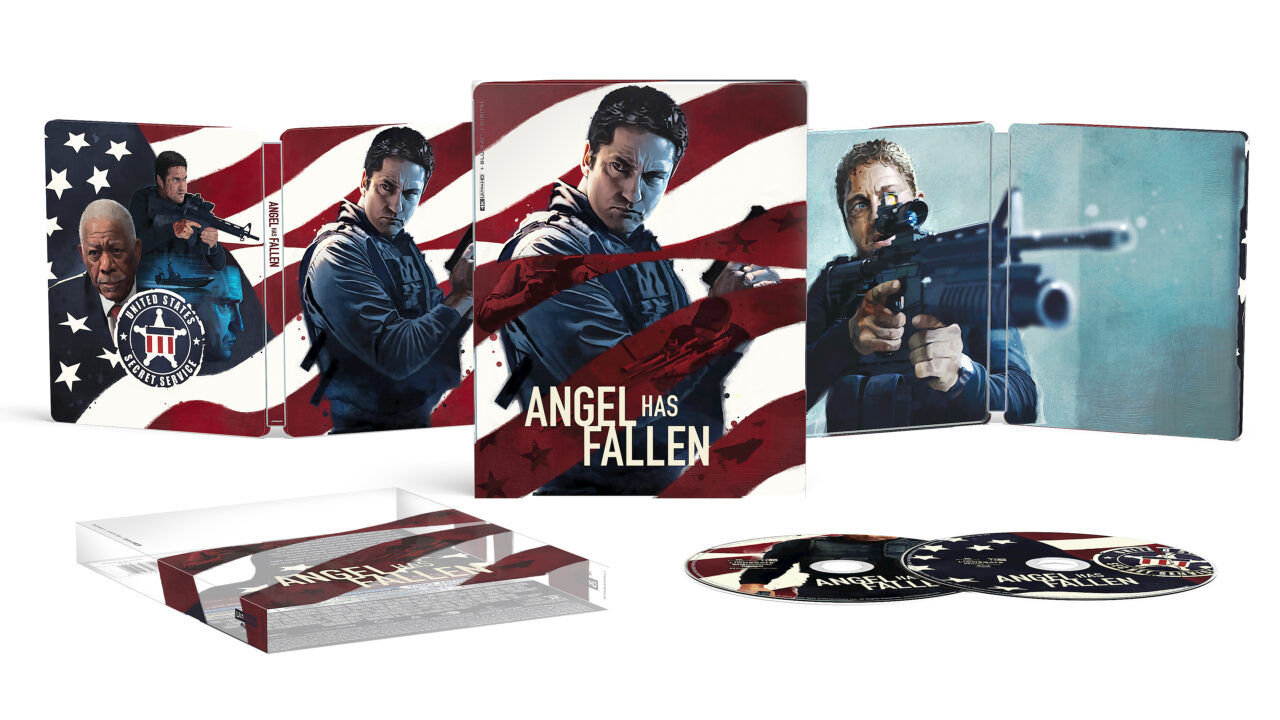 Angel Has Fallen Blu-Ray Steelbook cover (Lionsgate)