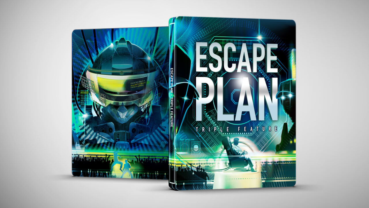 Escape Plan Blu-Ray Steelbook cover (Lionsgate)