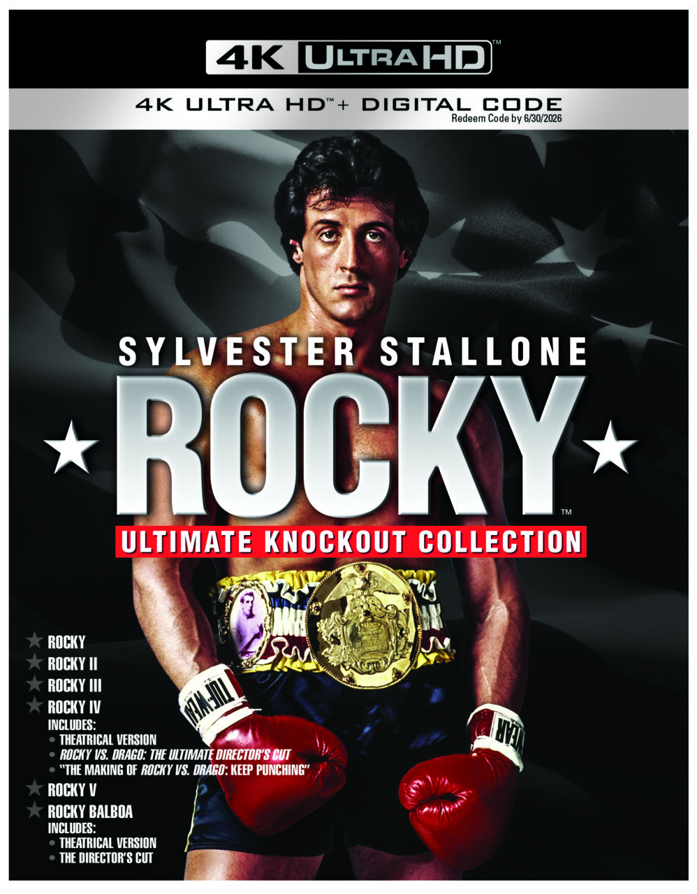 Rocky I-VI 4K Ultra HD Collection cover (Warner Bros. Discovery Home Entertainment)