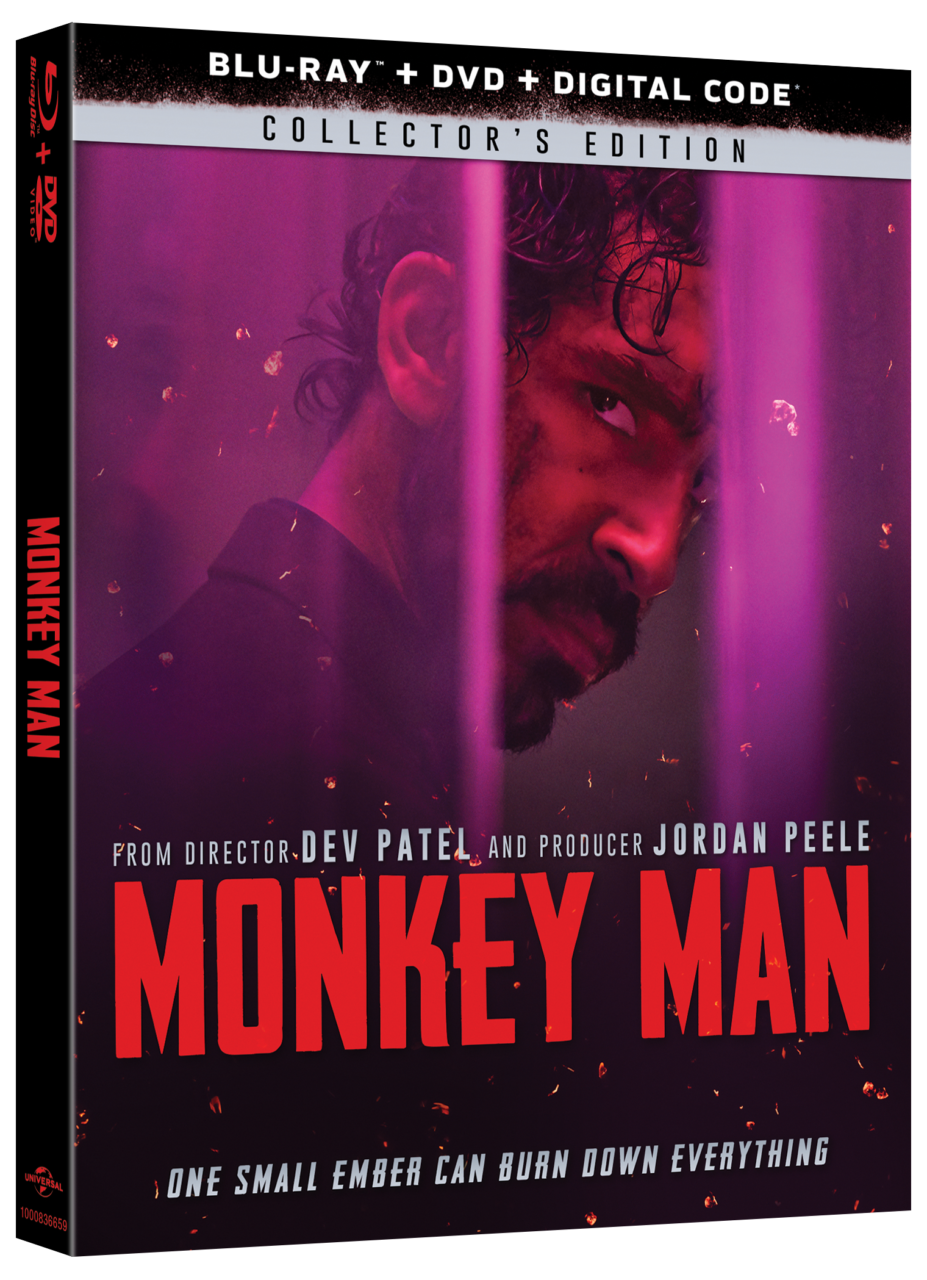 Monkey Man Blu-Ray Combo Pack cover (Universal Pictures Home Entertainment)