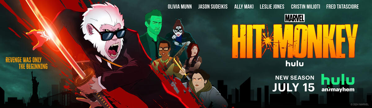 Hit Monkey Season 2 key art (Hulu/Marvel)