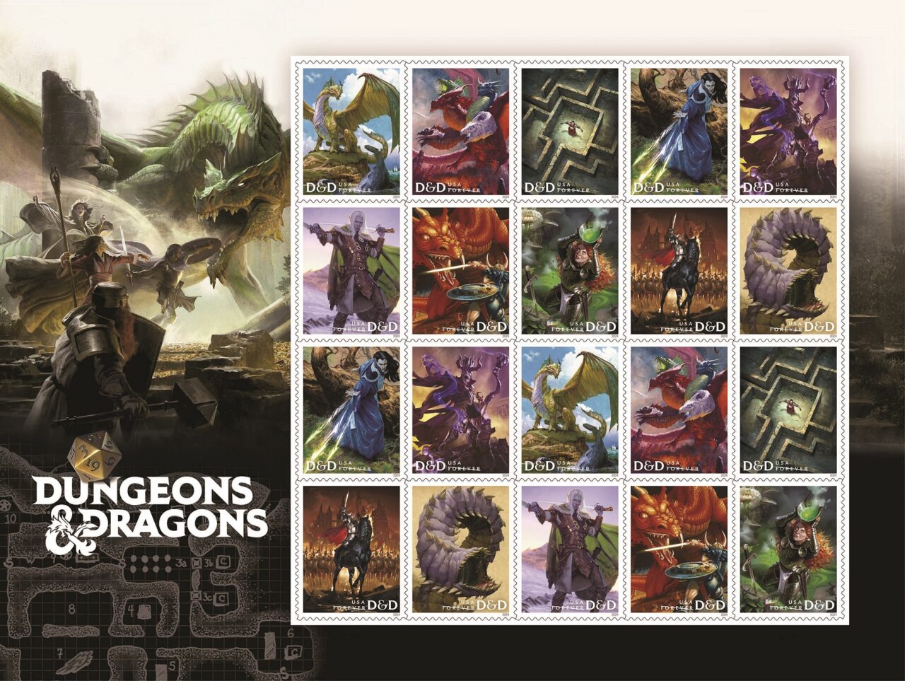 Dungeons & Dragons USPS Postage Stamp