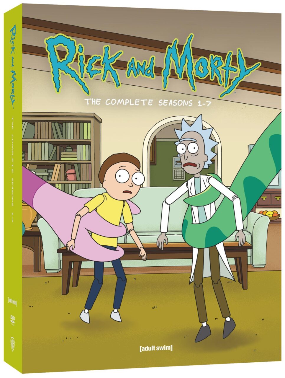 Rick And Morty: The Complete Seasons 1-7 DVD cover (Warner Bros Discovery Home Entertainment)