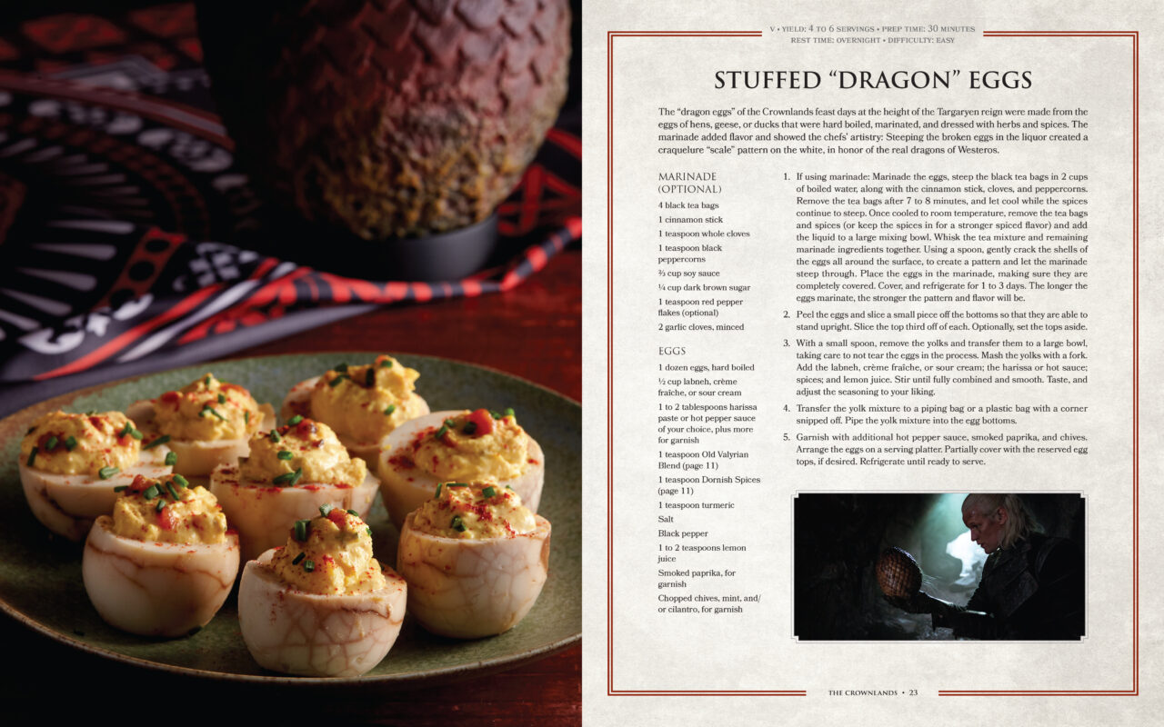 The Official Westeros Cookbook: Recipes From Game Of Thrones And House Of The Dragon sample page (Insight Editions)