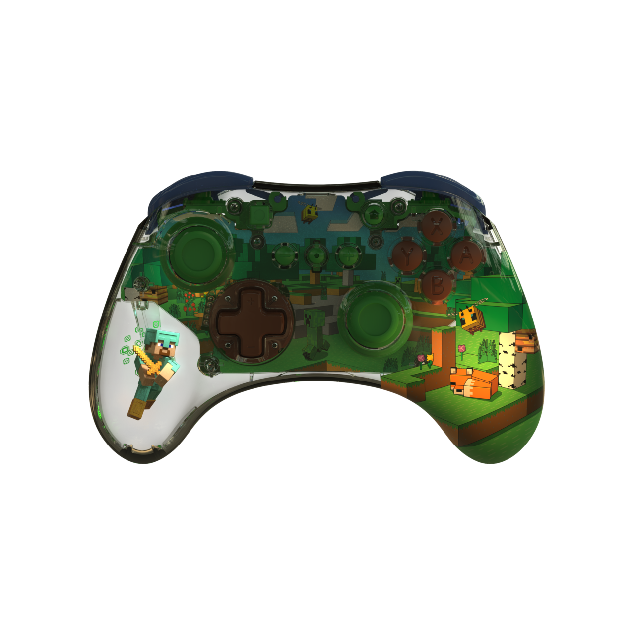 Minecraft REALMz Forest Biome Wireless Controller & Forest Battle Travel Case Plus GLOW product image (PDP)