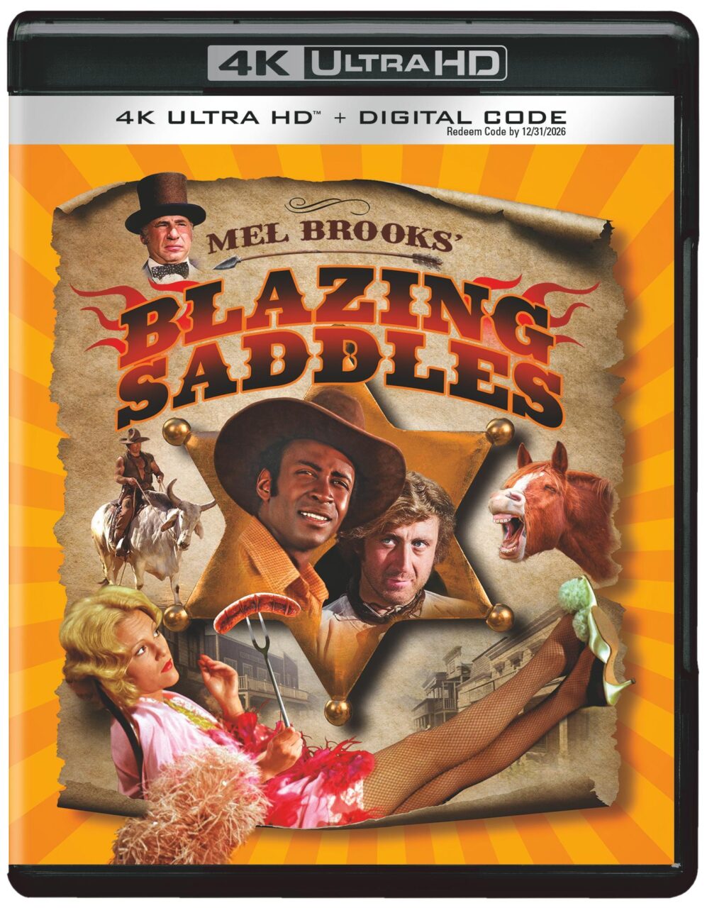 Blazing Saddles 4K Ultra HD Combo Pack cover (Warner Bros. Discovery Home Entertainment)