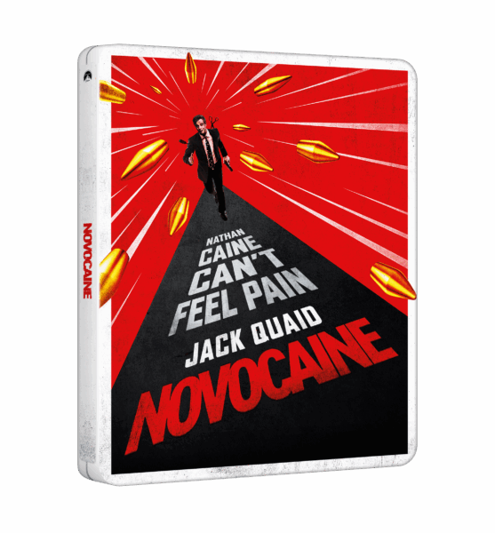 Novocaine 4K Ultra HD Steelbook Combo Pack cover (Warner Bros. Discovery Home Entertainment)