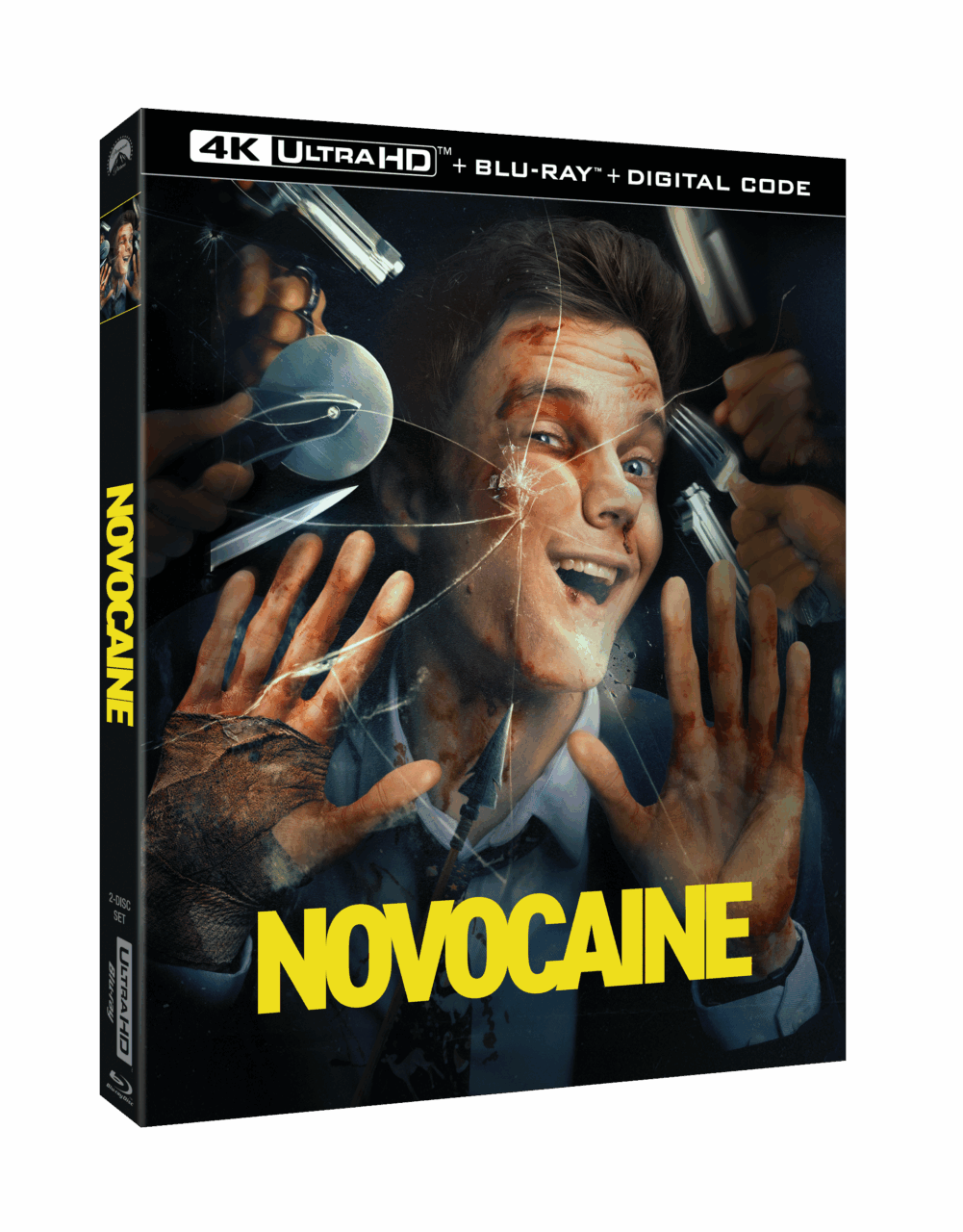 Novocaine 4K Ultra HD Combo Pack cover (Warner Bros. Discovery Home Entertainment)