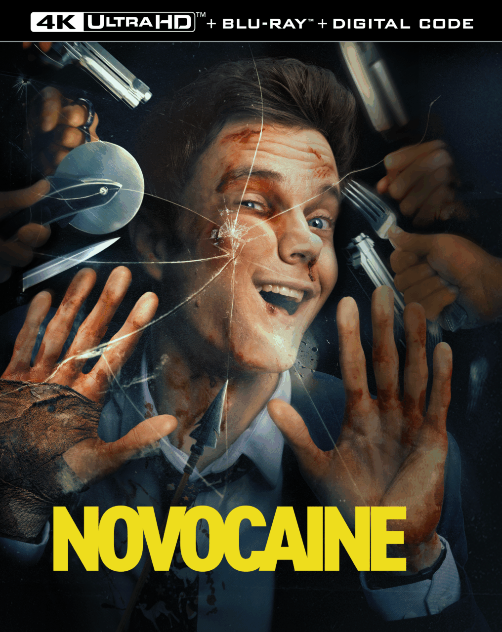 Novocaine 4K Ultra HD Combo Pack cover (Warner Bros. Discovery Home Entertainment)
