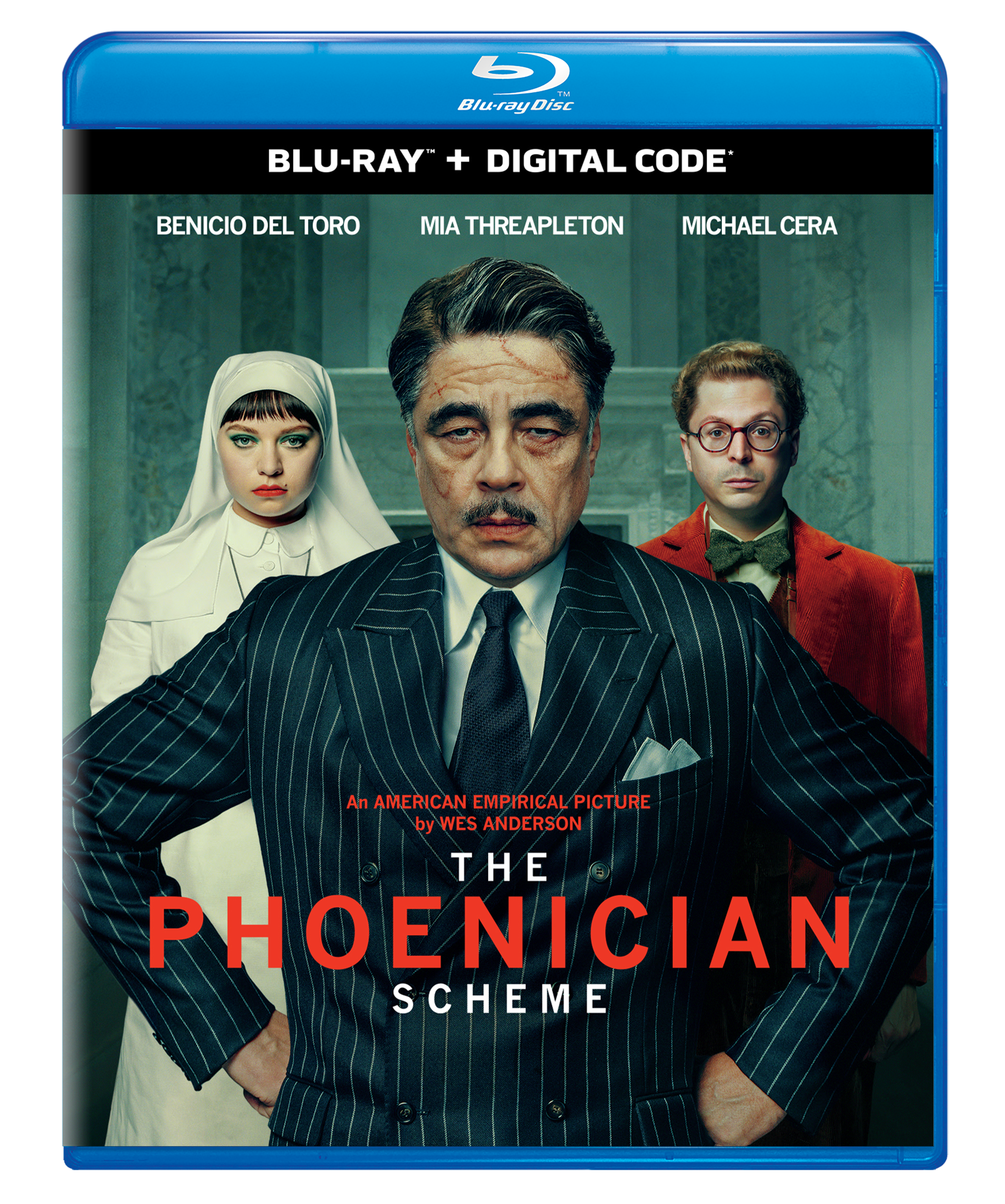 The Phoenician Scheme Blu-Ray Combo Pack cover (Universal Pictures Home Entertainment)