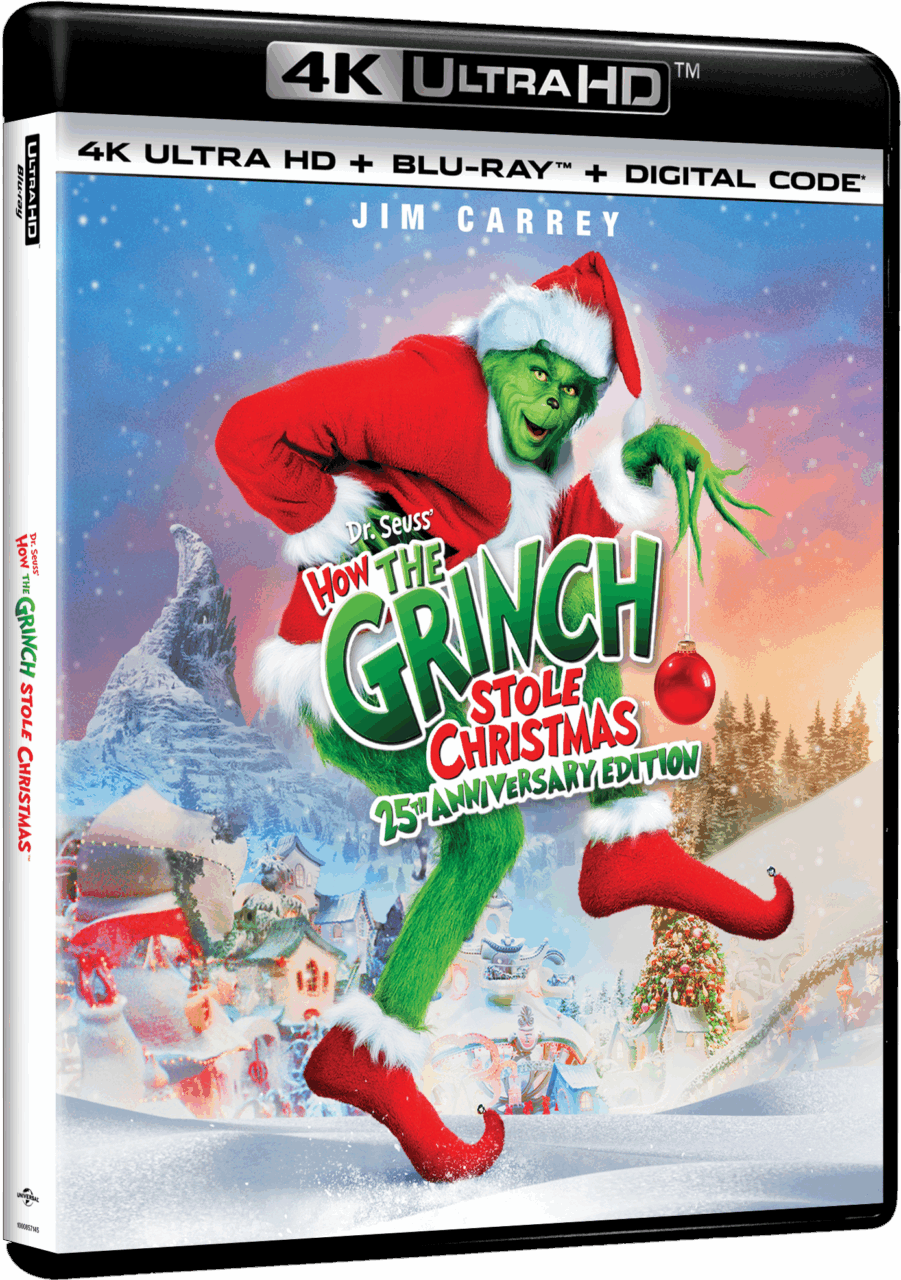 How The Grinch Stole Christmas 25th Anniversary Edition Steelbook 4K UHD Combo cover (Universal Pictures Home Entertainment)