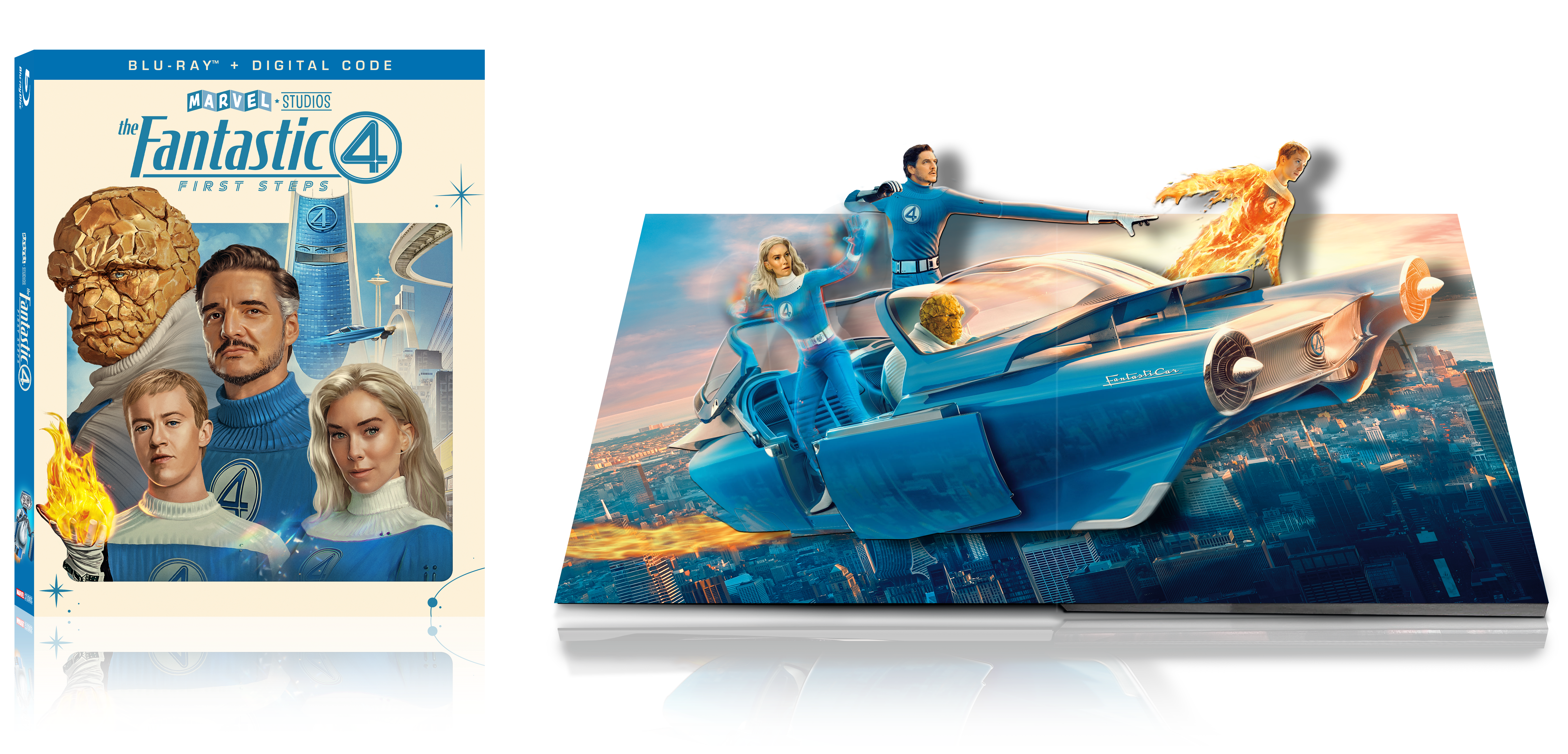 The Fantastic 4: First Steps Walmart Popup Blu-Ray Combo Pack cover (Marvel Studios)