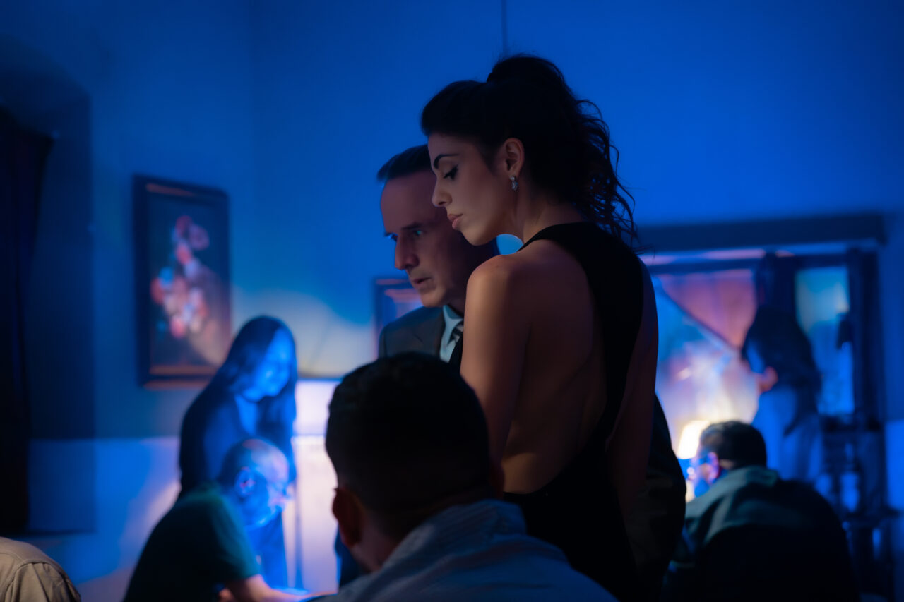 David Arquette as “Charlie” and Daniella Pick Tarantino as “Sonia”