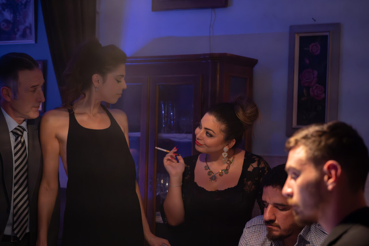 David Arquette as “Charlie”, Daniella Pick Tarantino as “Sonia” and Hadar Shitrit as “Cynthia”