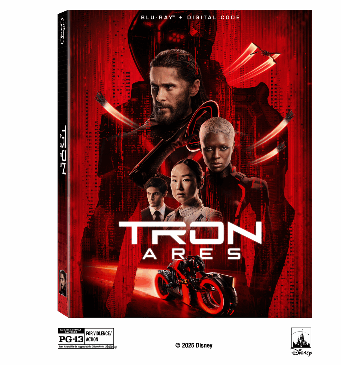 Tron: Ares Blu-Ray Combo Pack cover (Disney Home Entertainment)