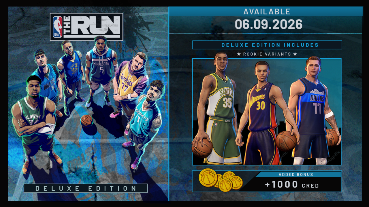 NBA The Run: Deluxe Edition key art (PLAYBYPLAY)