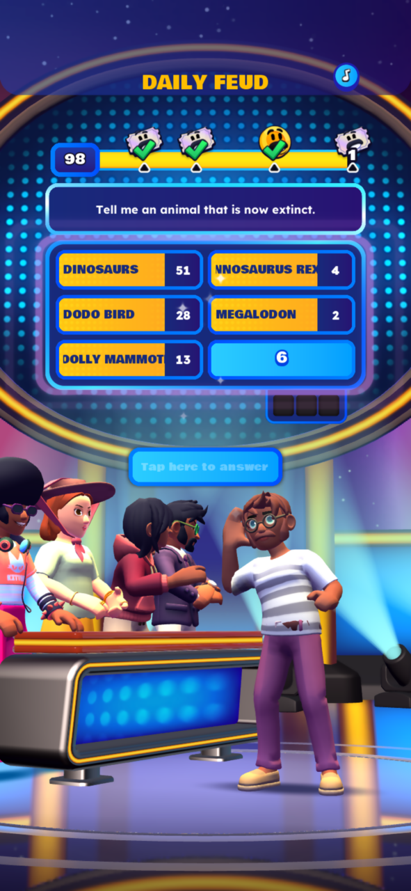 Family Feud Pocket screencap (Apple Arcade)