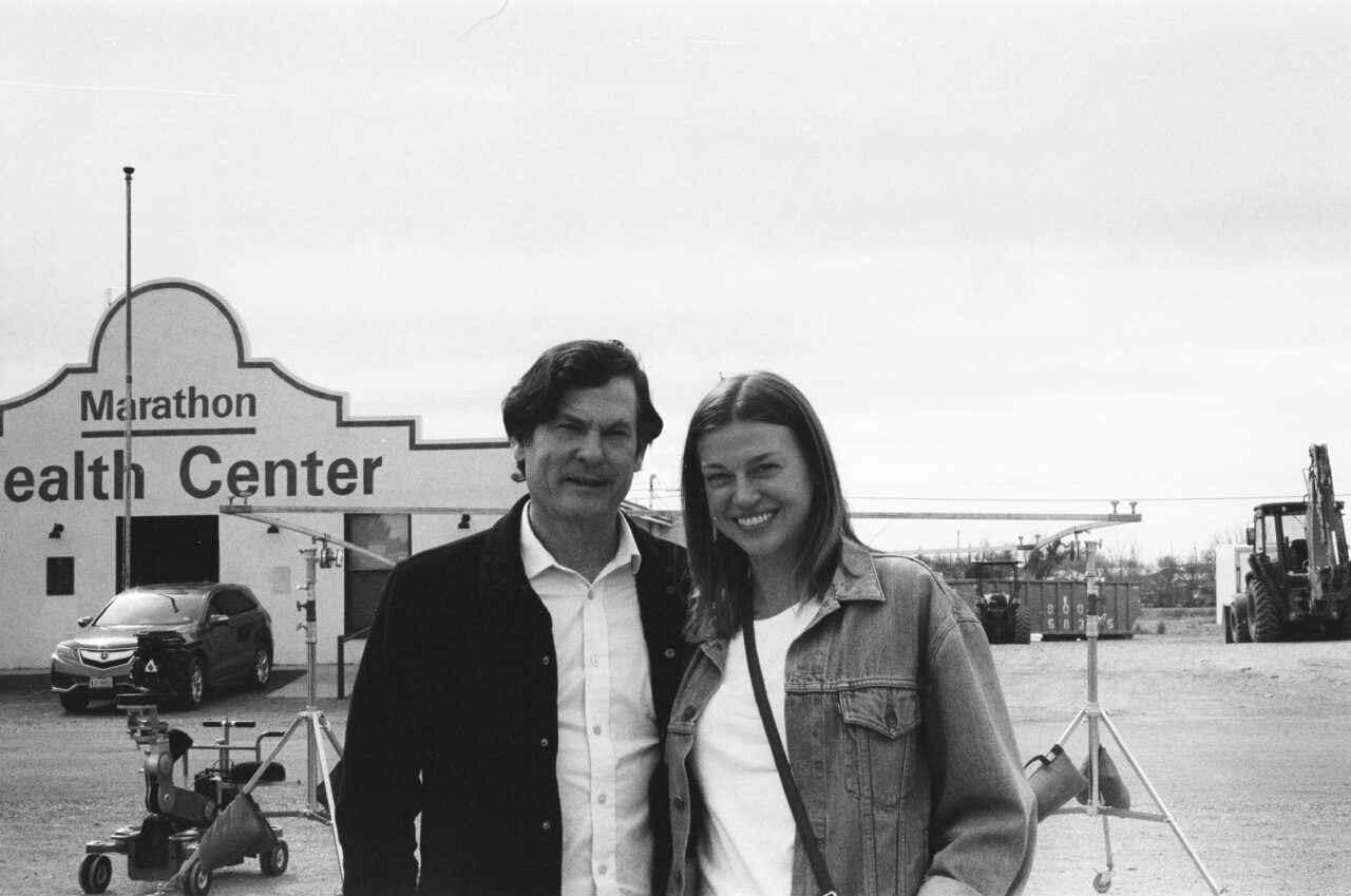 Adrianne Palicki, Henry Thomas Behind-The-Scenes still (Cineverse)