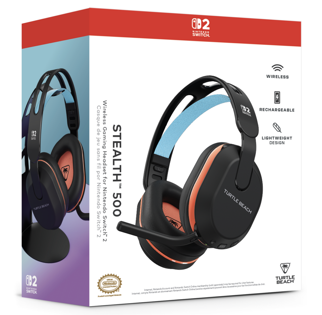 Stealth 500 Wireless Gaming Headset for the Nintendo Switch 2 (Turtle Beach)