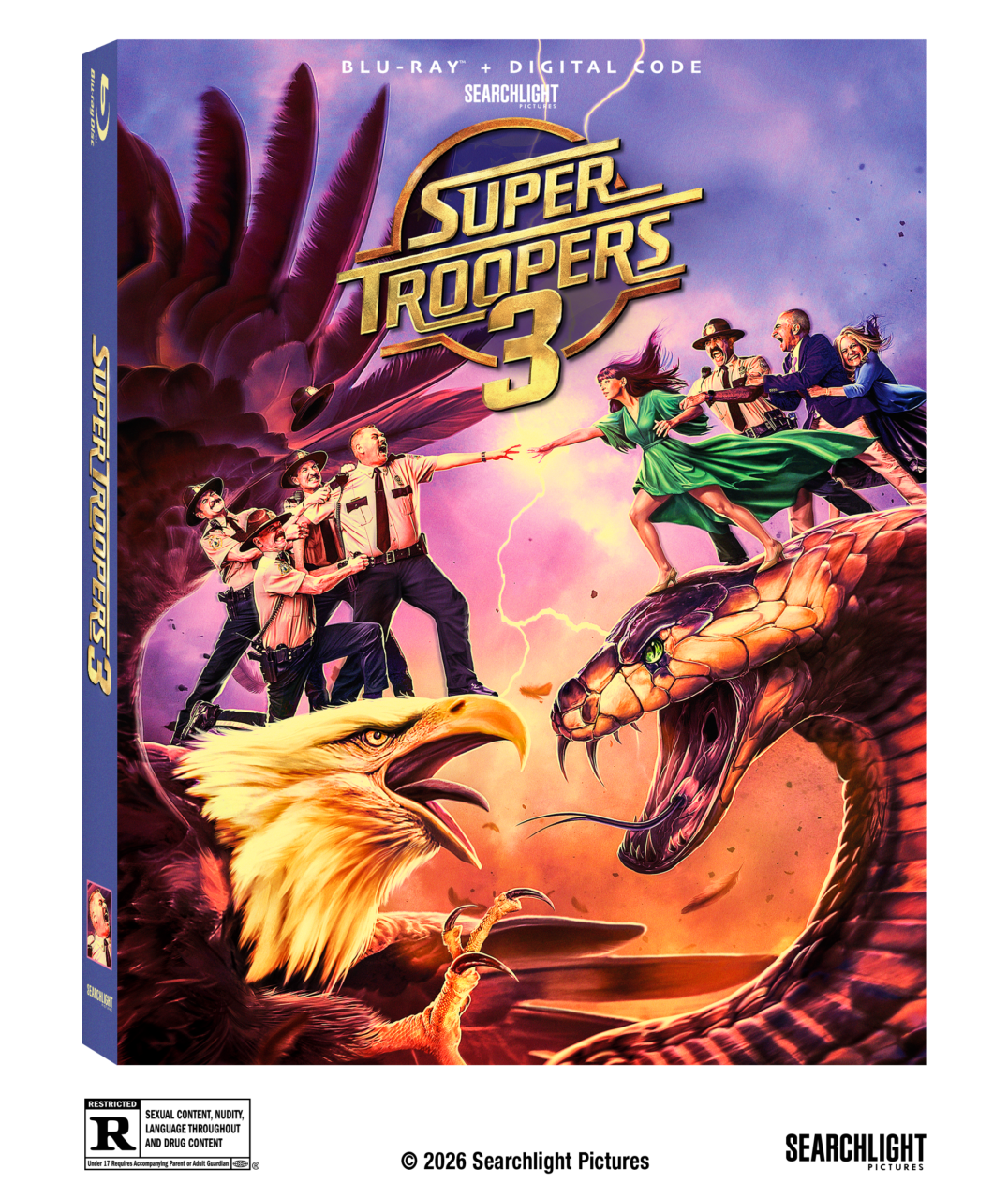 Super Troopers 3 Blu-Ray Combo Pack cover (Searchlight Pictures)
