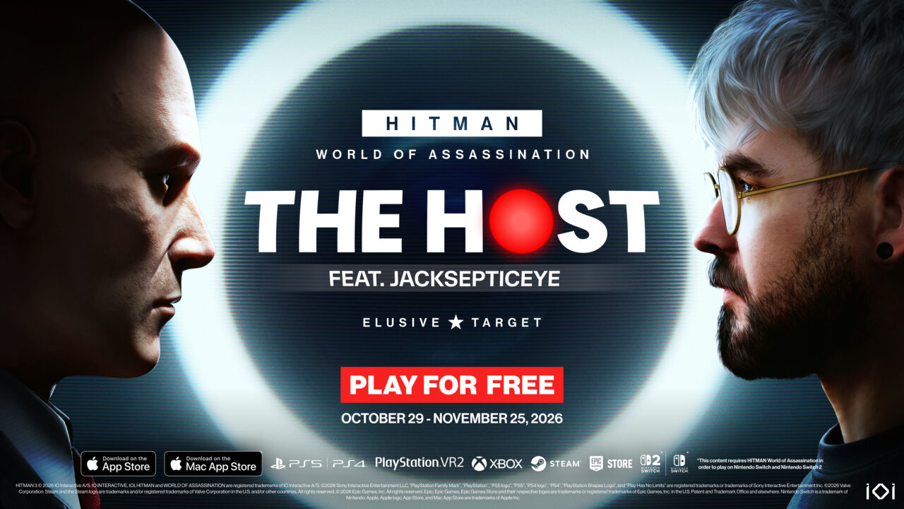 HITMAN World Of Assassination The Host key art (IO Interactive)